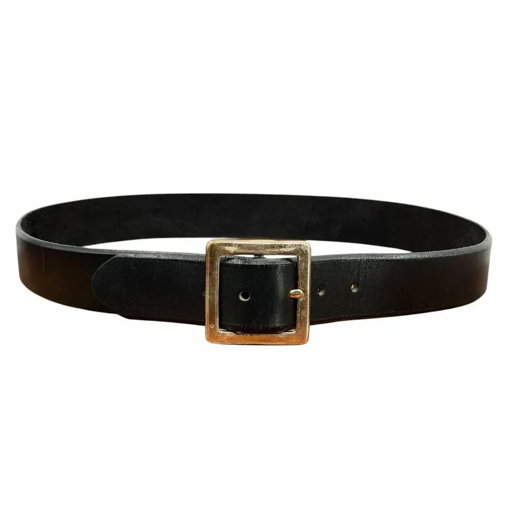 Honest Leather Black Belt SZ 40 Mens Classic Rugged Casual Office Buisness Smart